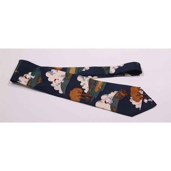 Peanuts Snoopy "Meet me at The Masters" Golf Theme Silk Necktie Tie - Picture 2 of 6